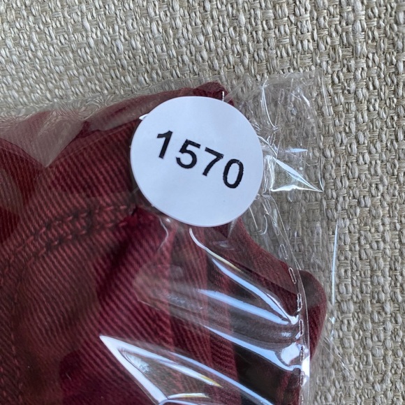 Paige Jeans Women's 28 Jacquelin Straight Denim Red Jeans - Picture 9 of 9